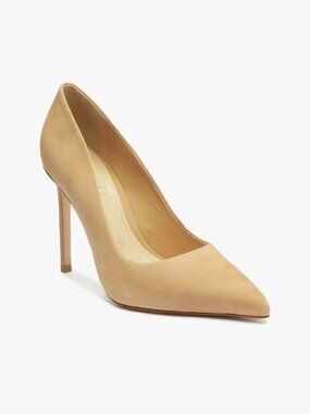 Schutz Nude Pointed Toe Lou High Stiletto Honey Beige Pump Size 10